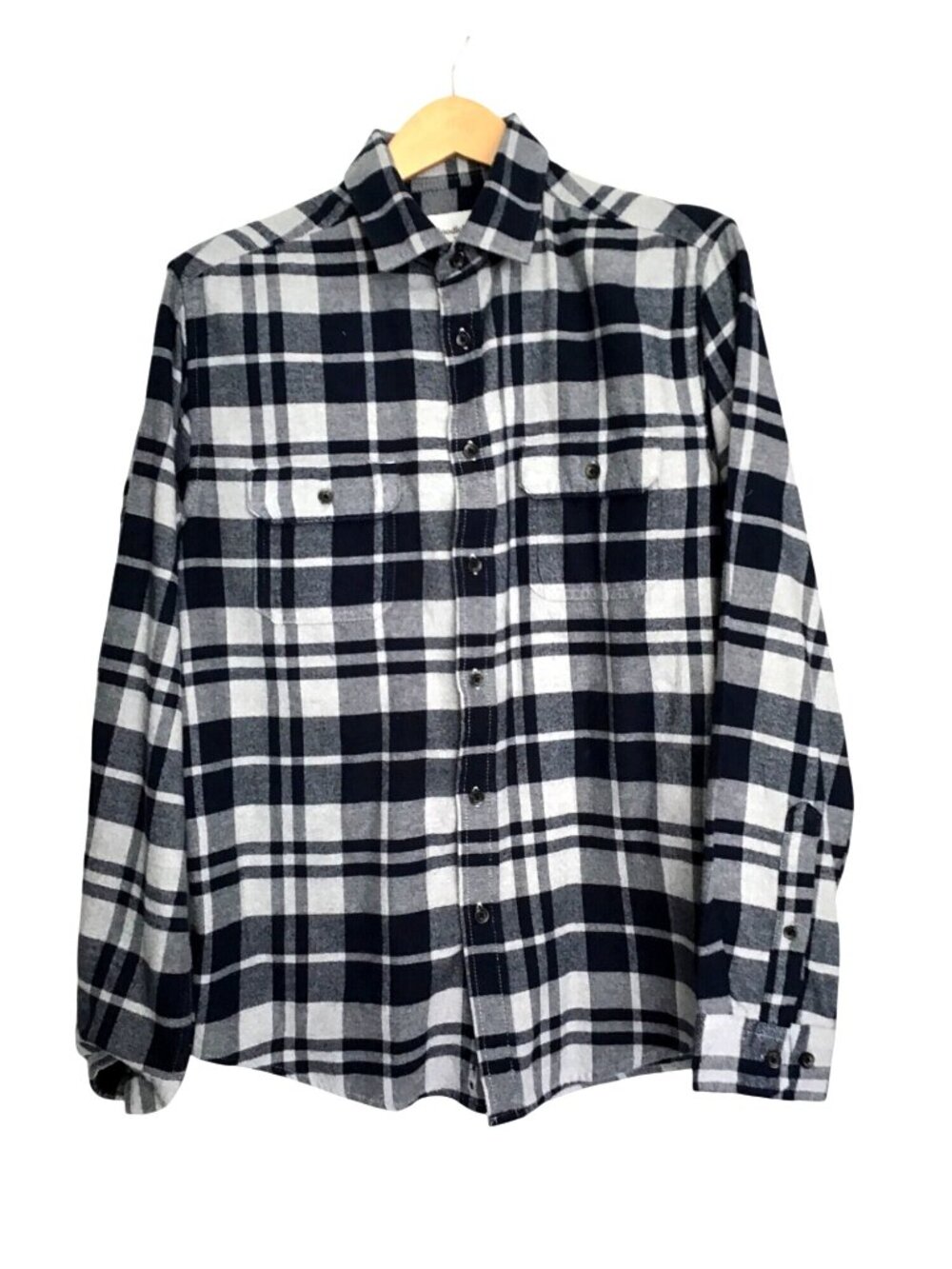 GOODIELLOW- MEN CHECKED 100% COTTON FLANNEL SHIRT SIZE MEDIUM